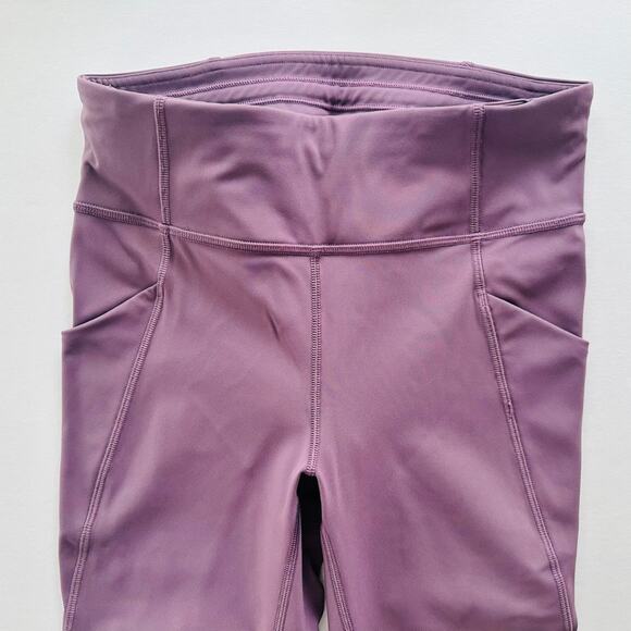 Lululemon Time To Sweat Crop Size 6 23" Smoked Mulberry Purple High Rise - Picture 4 of 11